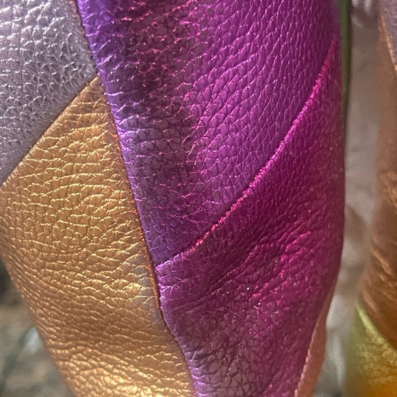 Kurt Geiger London Kensington Rainbow Stripe Leather Boot. NWOT. (Color rub). - Picture 8 of 15